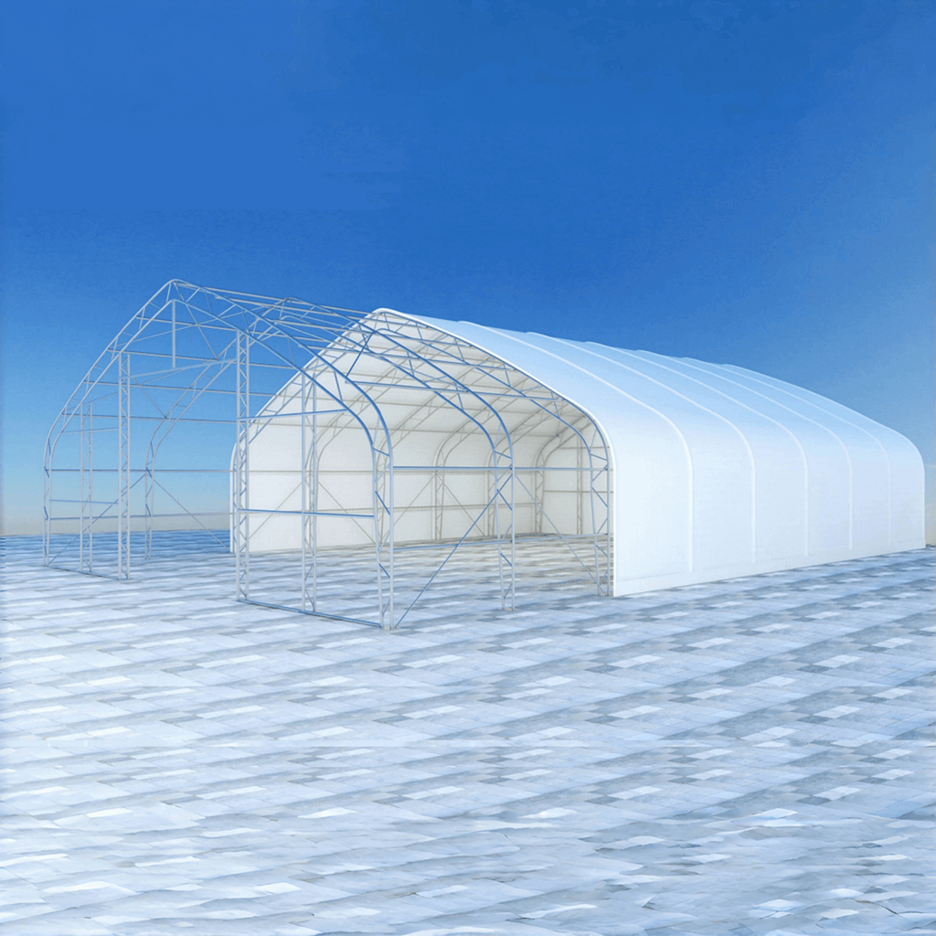 W40'xL80'xH23' Double Truss Storage Shelter